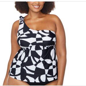 Raisins Curve Trendy Swimsuit Tankini Top Multicolor Size 16W 10447